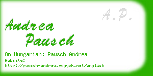 andrea pausch business card